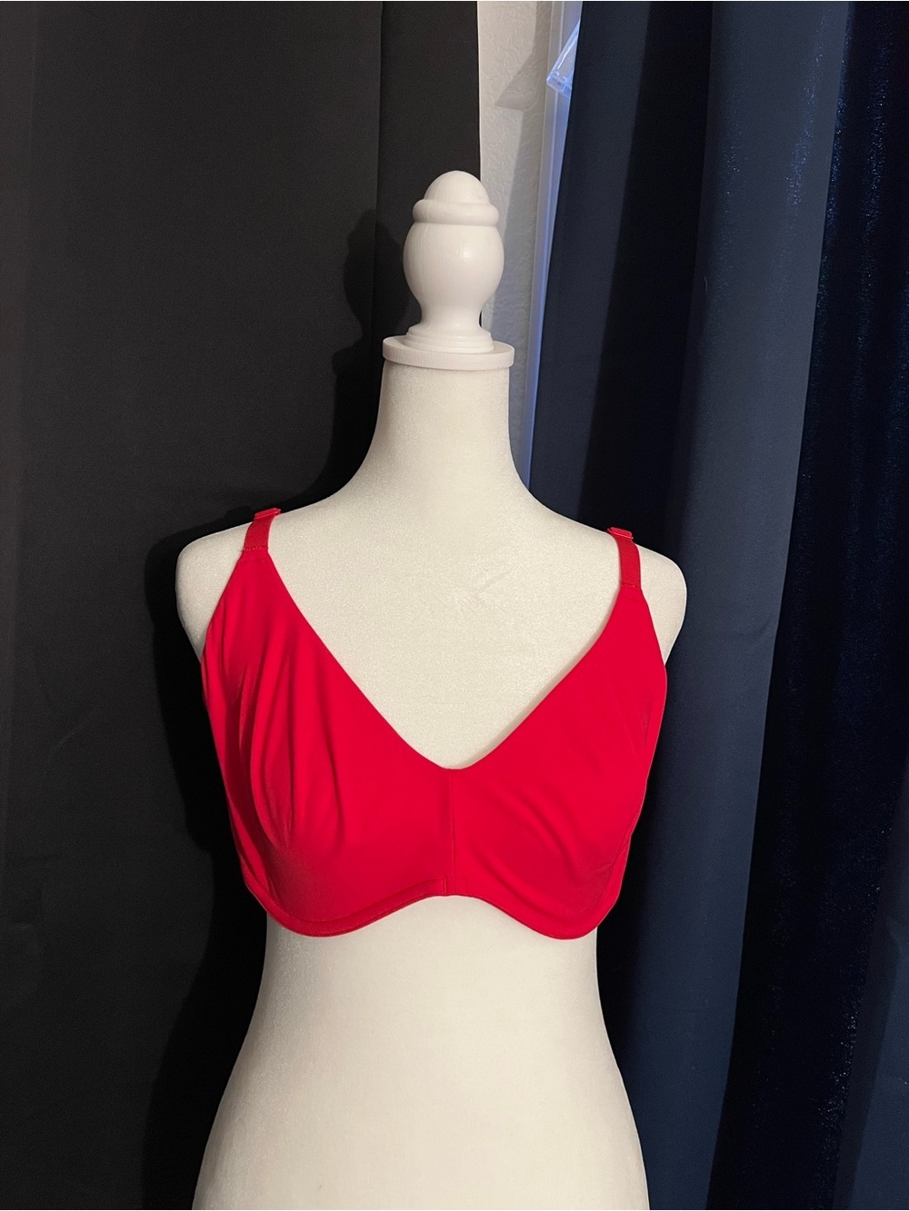 NWT Inlyric Scoop Bra 38D Lipstick Red Underwire Full Coverage Comfort Bra